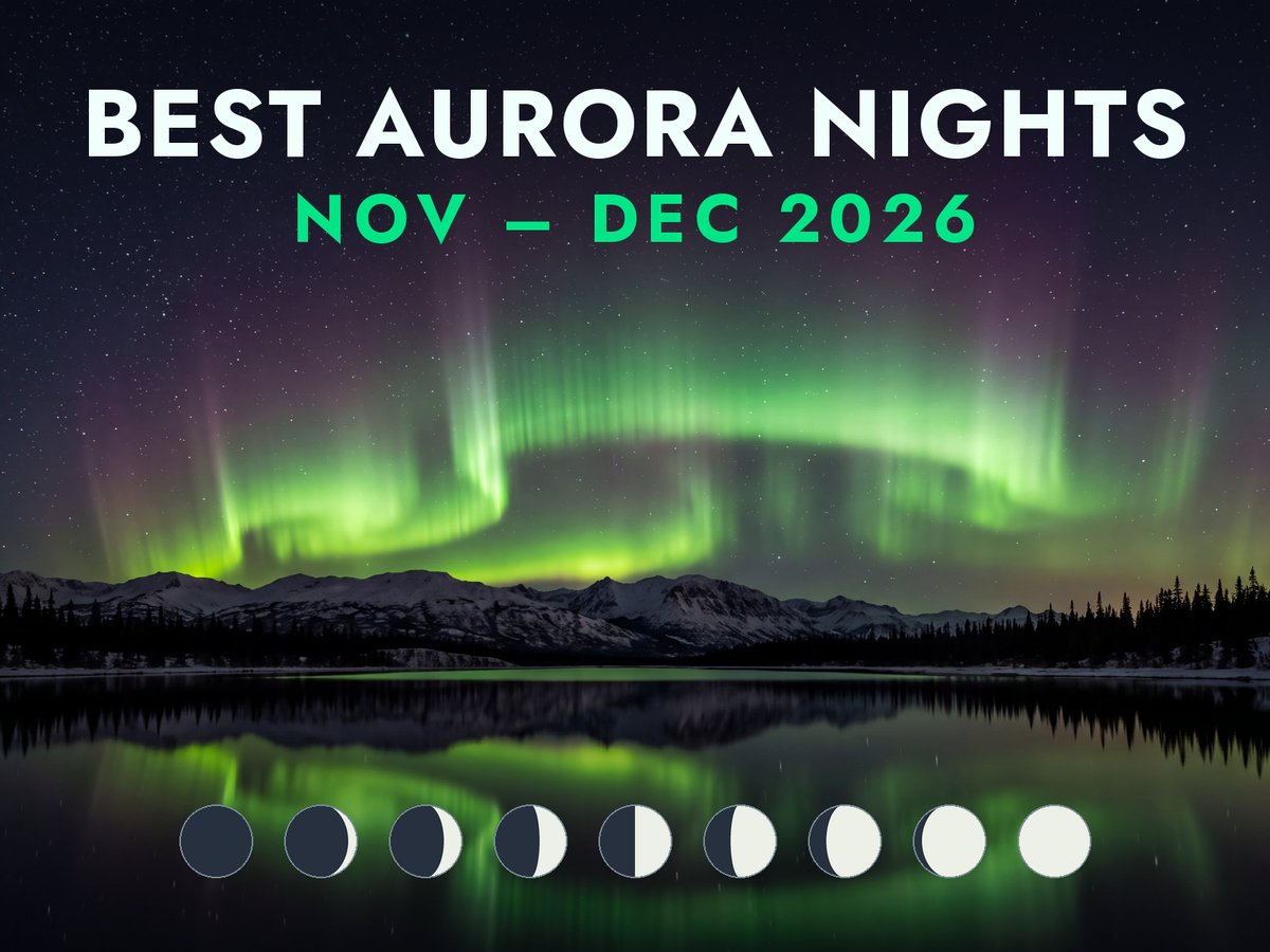 Beste tid å se nordlys i november og desember 2026: månekalender og de mørkeste nettene