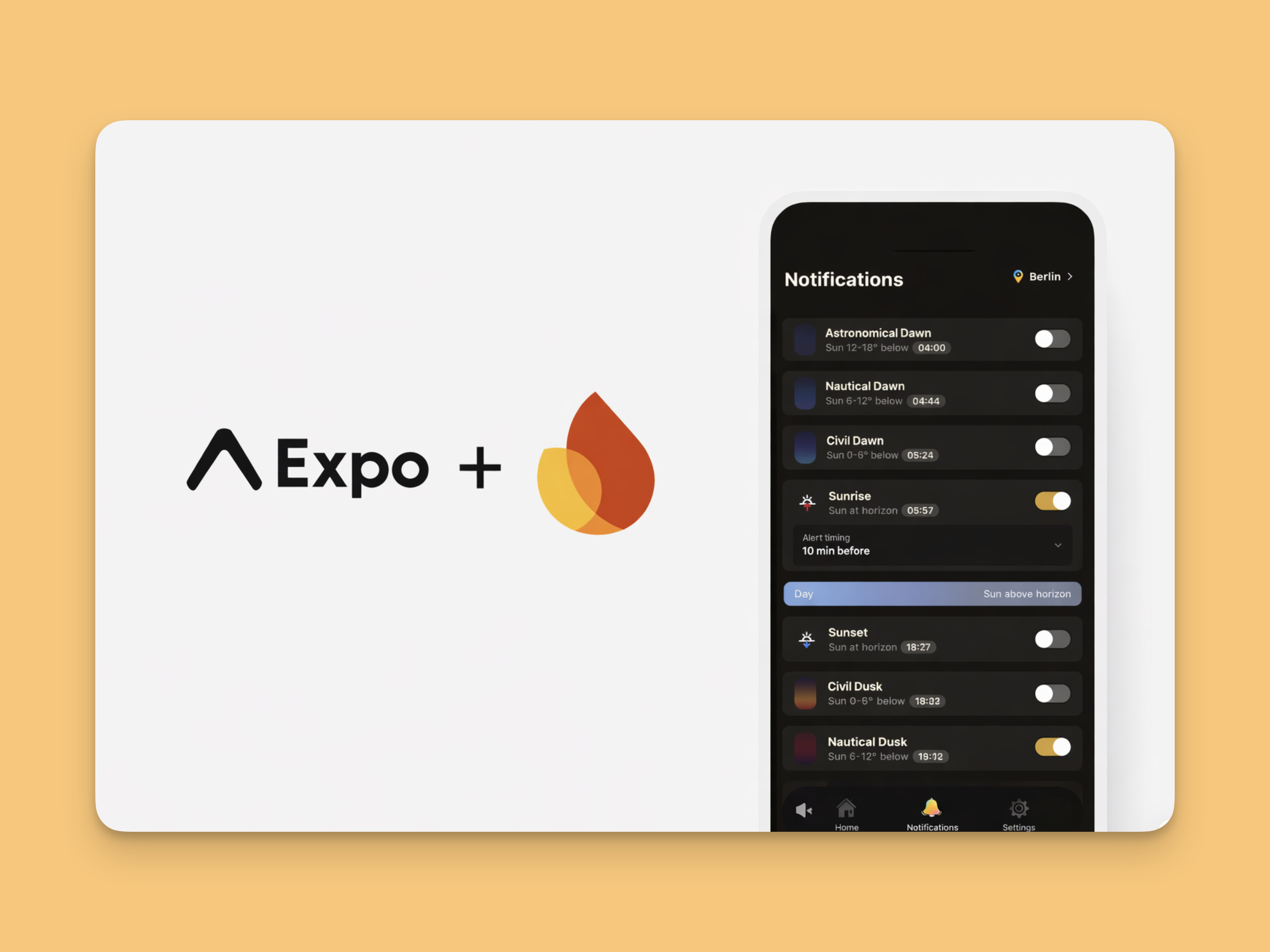 Expo + Firebase로 개인화된 일몰/일출 푸시 알림 만들기