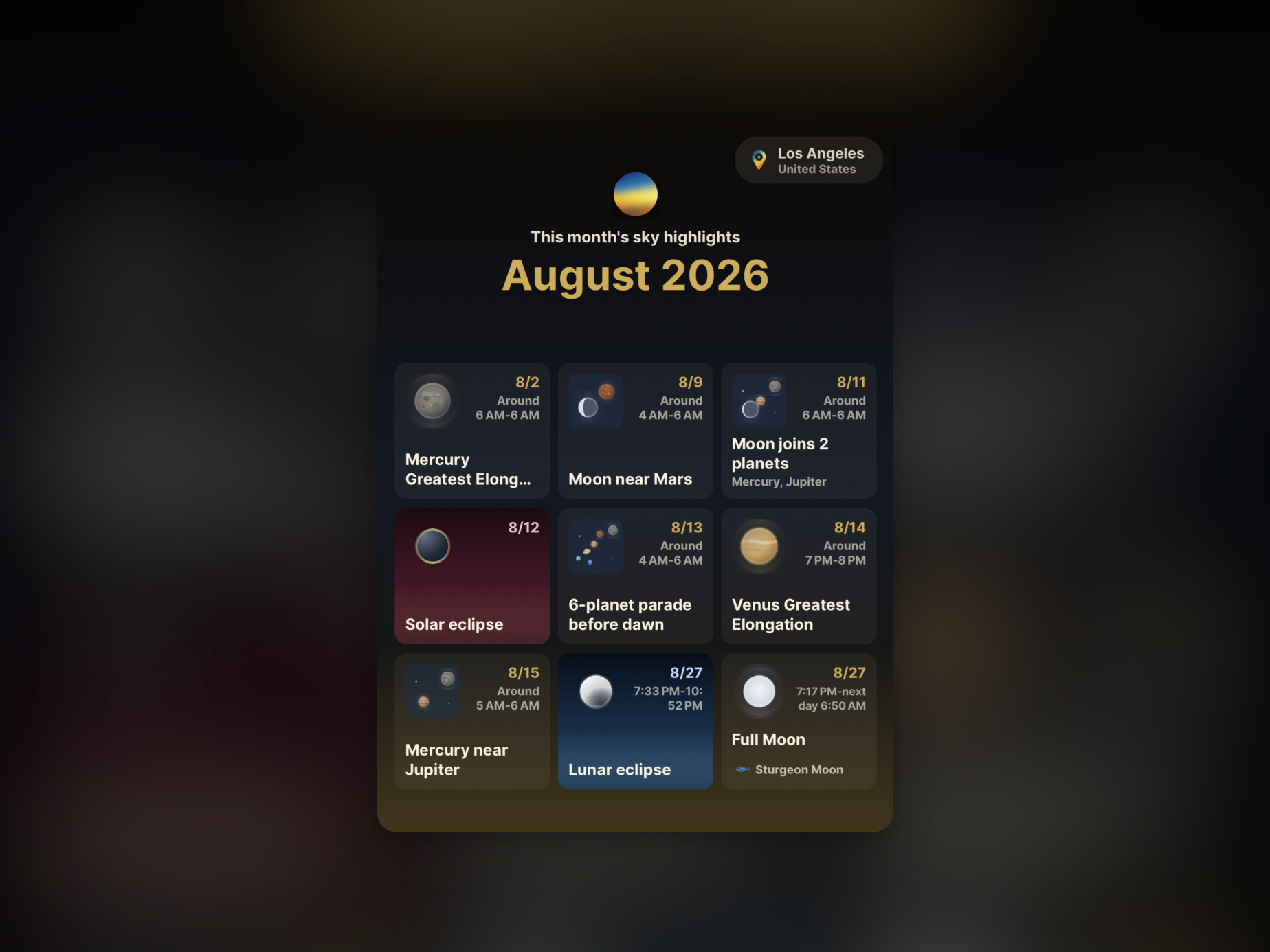 August 2026 Sky Highlights and New Features