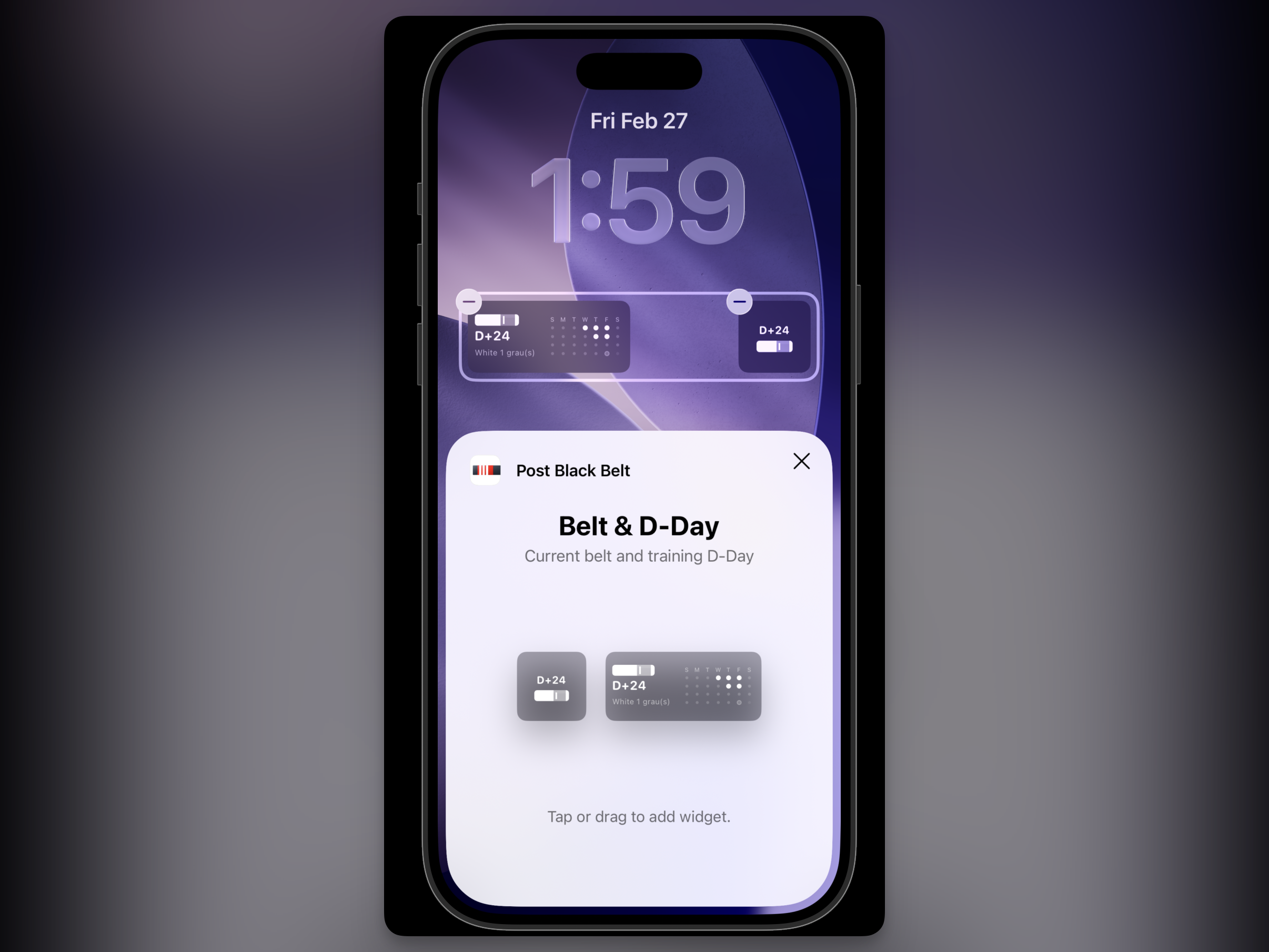 잠금화면 위젯 설정