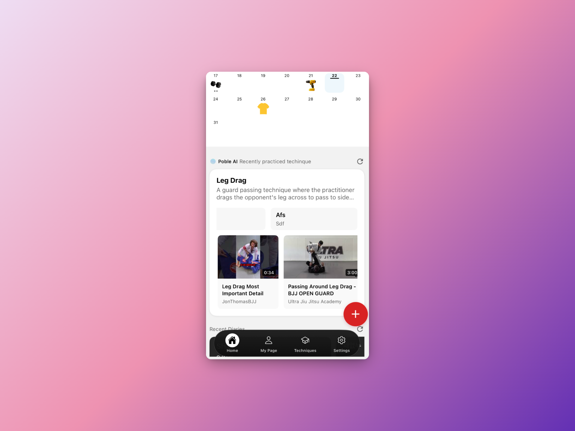 Technique hashtag-based recommendations