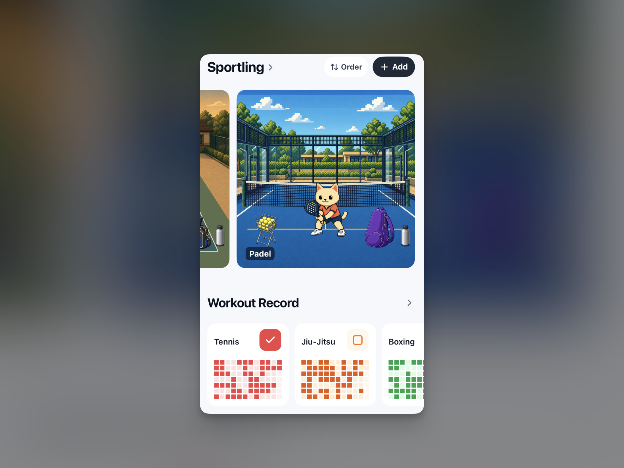 Building My Own Pixel Art Workout Widget after BJJ, Running, and Weight Training