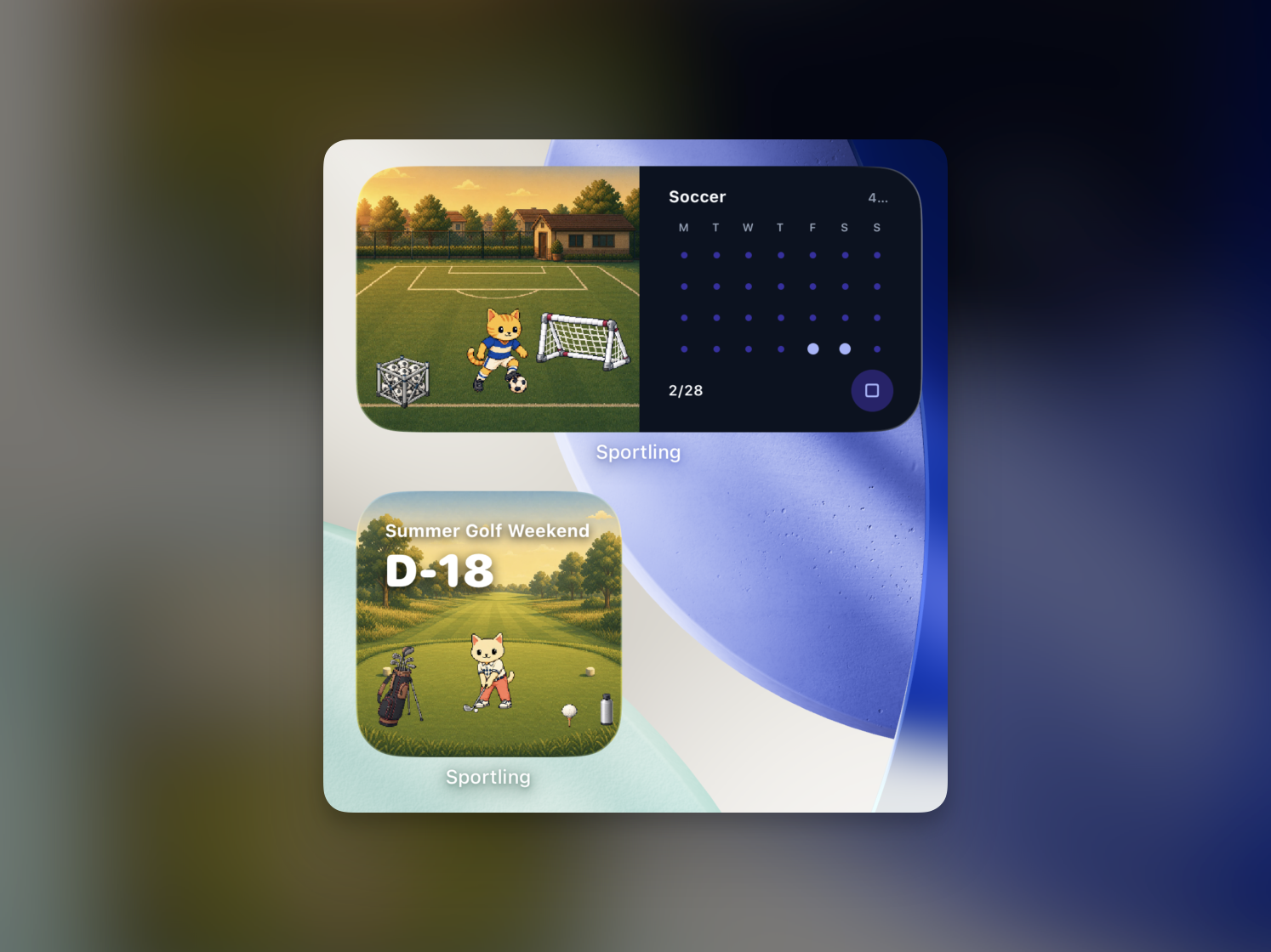 Sportling Home Screen Widgets